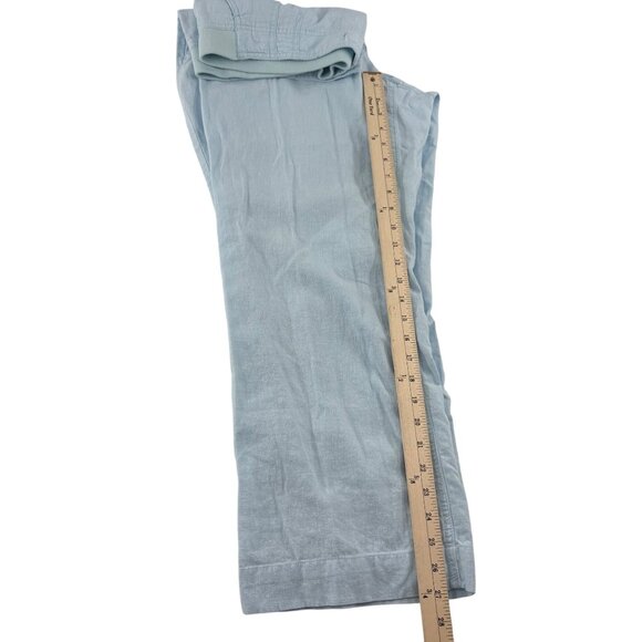 J. Jill Womens Linen Blend Pants Size 16P Light Blue Elastic Waist - Picture 6 of 6